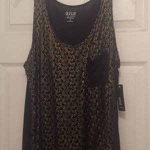🏷3 for $24🏷  Brand New Black and gold lace tank